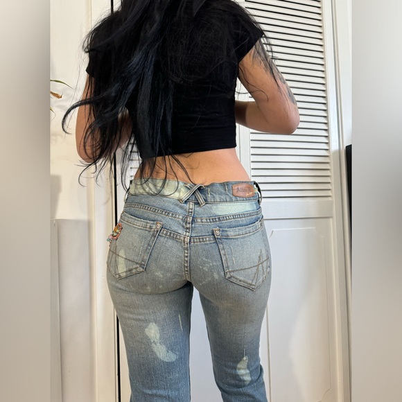 Extremely RARE Vintage Allen B by Allen Schwartz Jewelled Jeans women’s size 30 - Picture 4 of 15